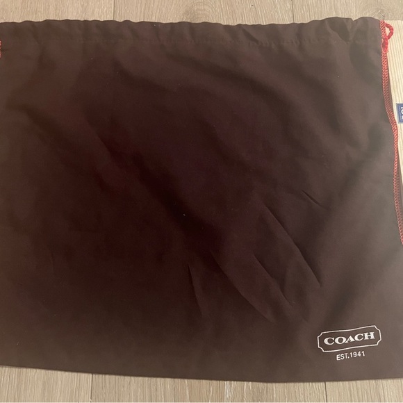 Coach Dark Brown Bag with Red Accents - Picture 7 of 15